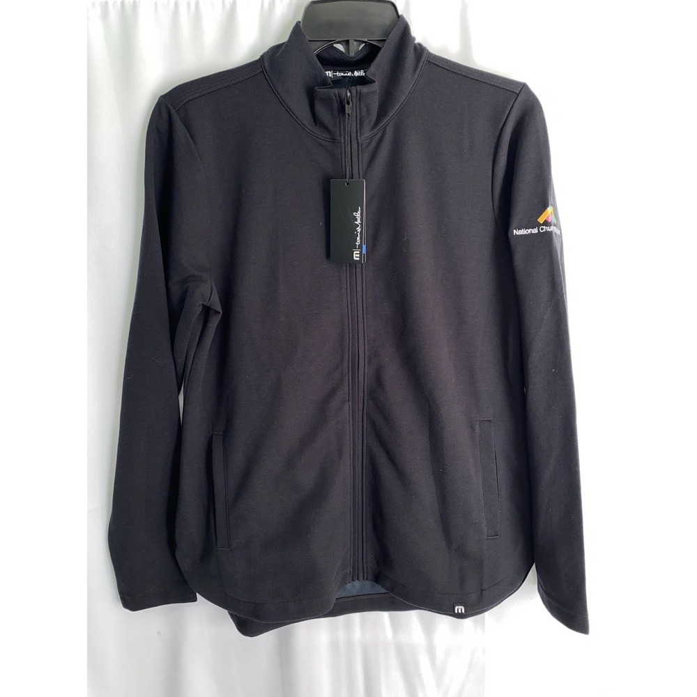 NWT Travis Mathew‎ Coveside Full Zip Mock Neck Womens Small National Church Logo